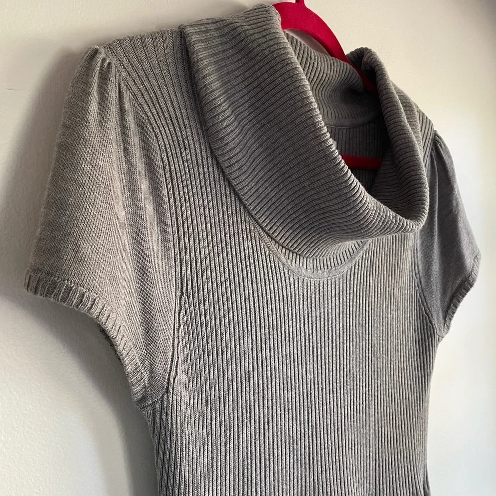 Calvin Klein Gray Cowl Neck Sweater Dress - Picture 2 of 6